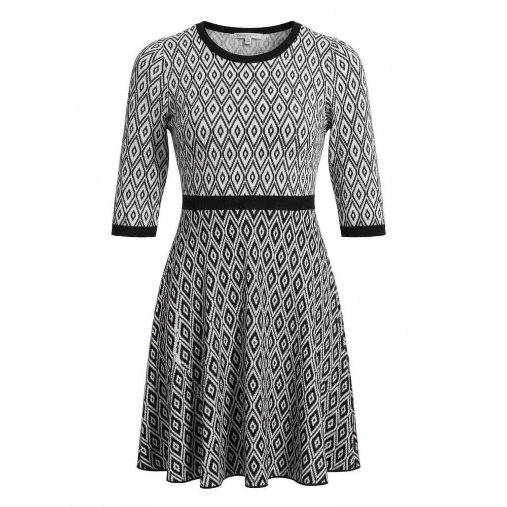 Sandra Darren womens long sleeve dress PL Geometric NWT